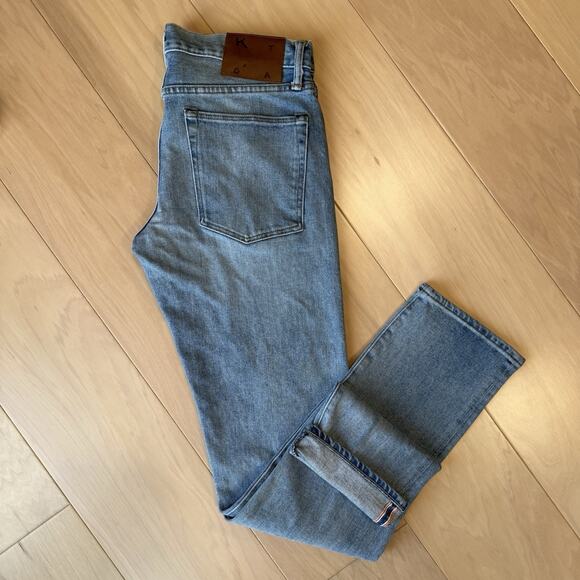 Hiroshi Kato Selvedge Jeans 31 Blue Pen Slim Streeatwear Japan Denim - Picture 2 of 11